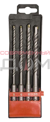 Набор буров SDS+ USPEX 4-х гр., 4шт, 5-6-8-10х160мм /33006/